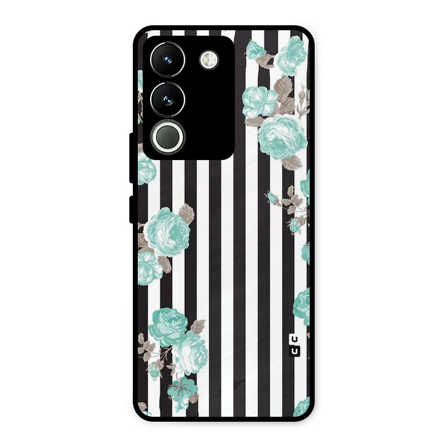 Stripes Bloom Metal Back Case for Vivo Y200