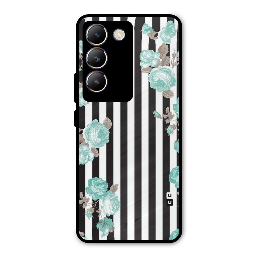 Stripes Bloom Metal Back Case for Vivo Y200e