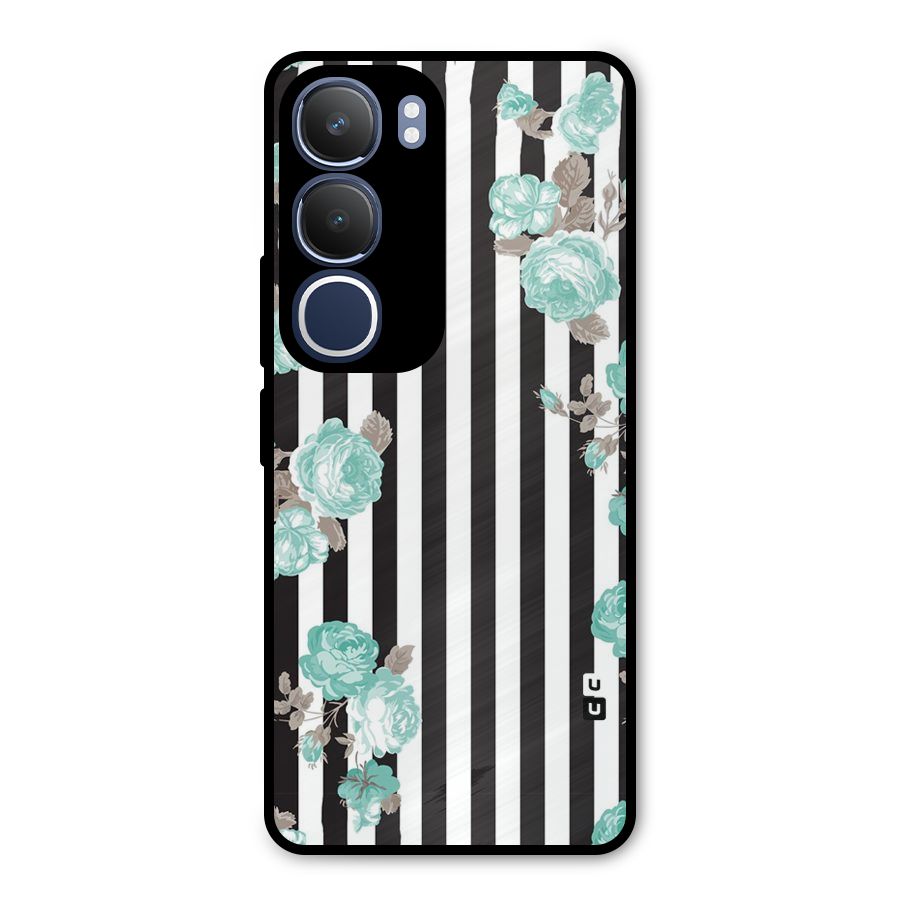 Stripes Bloom Metal Back Case for Vivo Y29