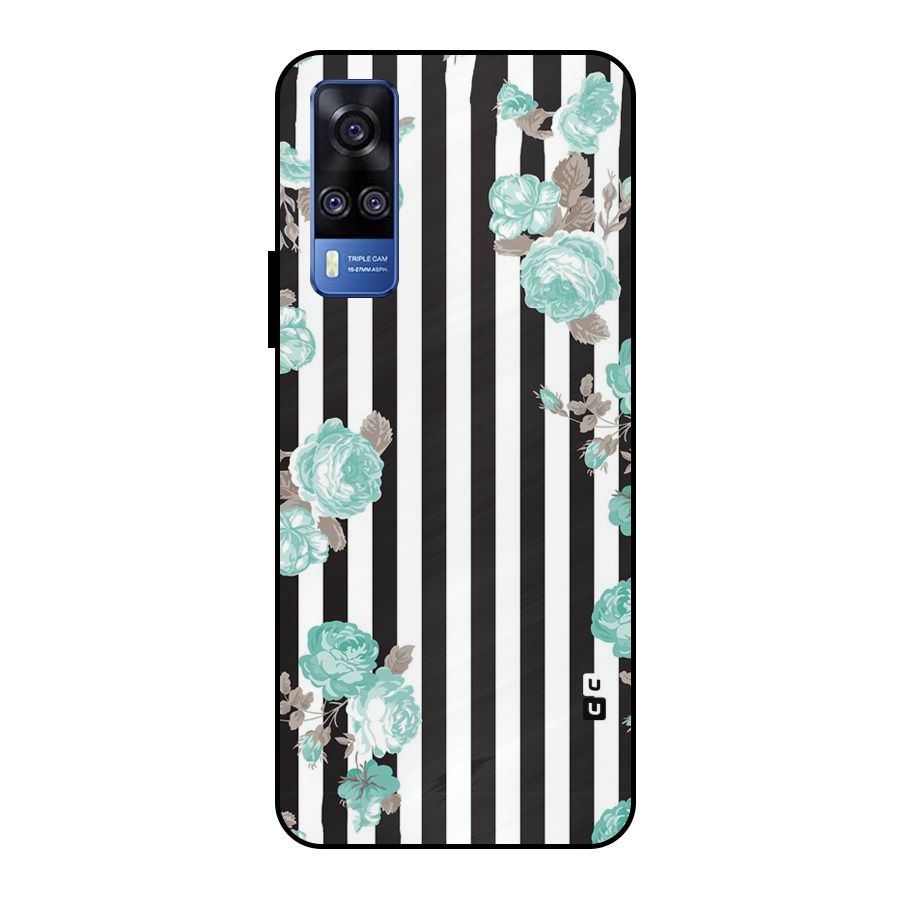 Stripes Bloom Metal Back Case for Vivo Y51