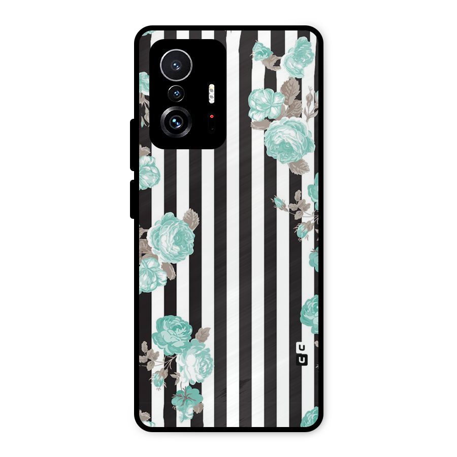 Stripes Bloom Metal Back Case for Xiaomi 11T Pro