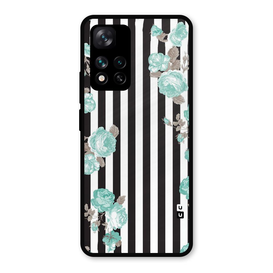 Stripes Bloom Metal Back Case for Xiaomi 11i Hypercharge 5G
