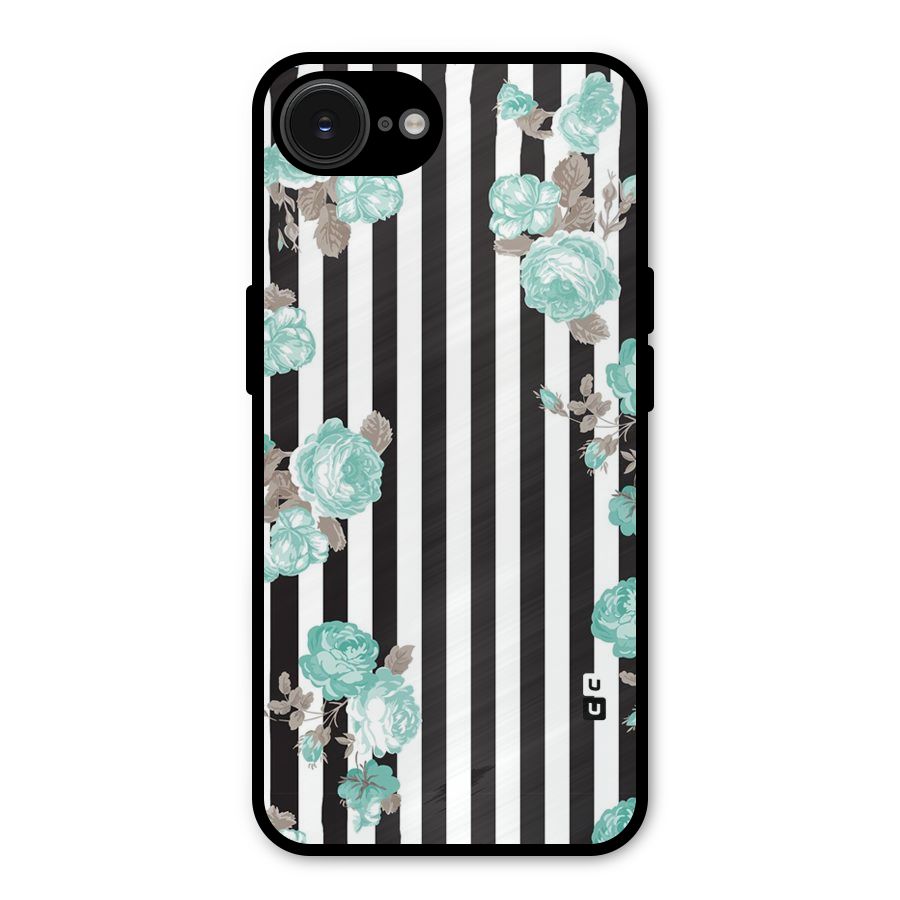Stripes Bloom Metal Back Case for iPhone 16e