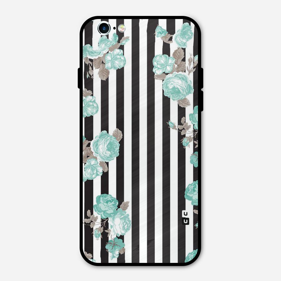Stripes Bloom Metal Back Case for iPhone 6 6s