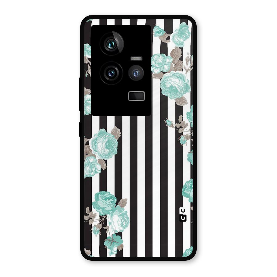 Stripes Bloom Metal Back Case for iQOO 11 5G