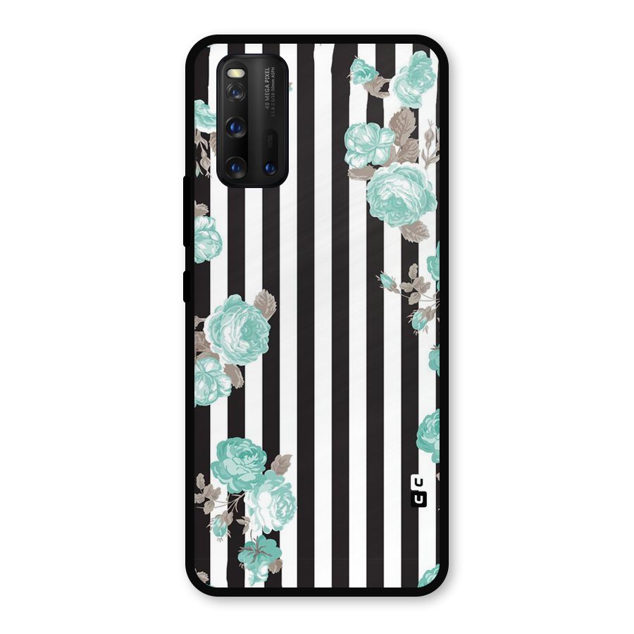 Stripes Bloom Metal Back Case for iQOO 3