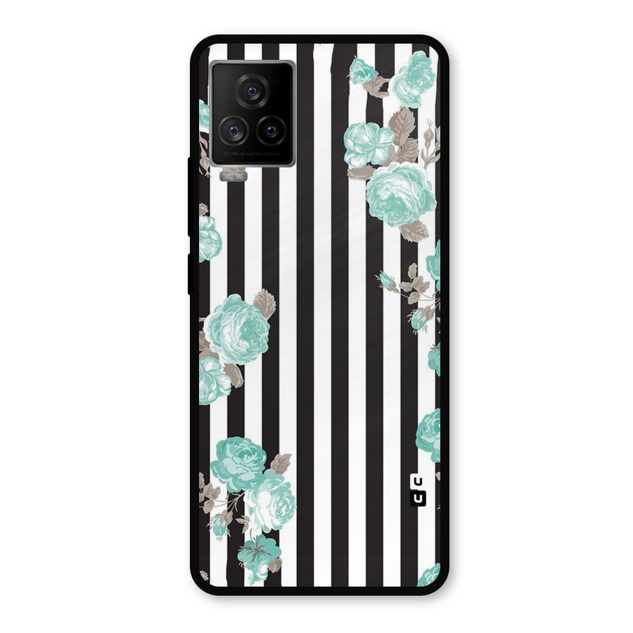 Stripes Bloom Metal Back Case for iQOO 7 Legend 5G