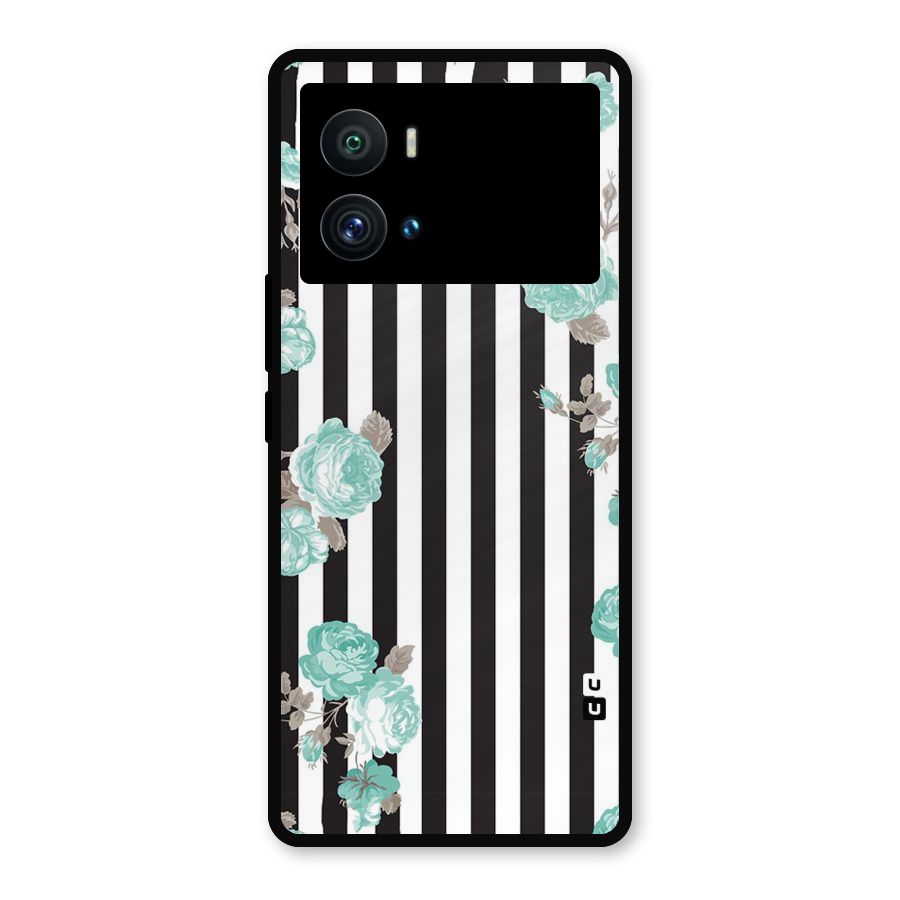 Stripes Bloom Metal Back Case for iQOO 9 Pro
