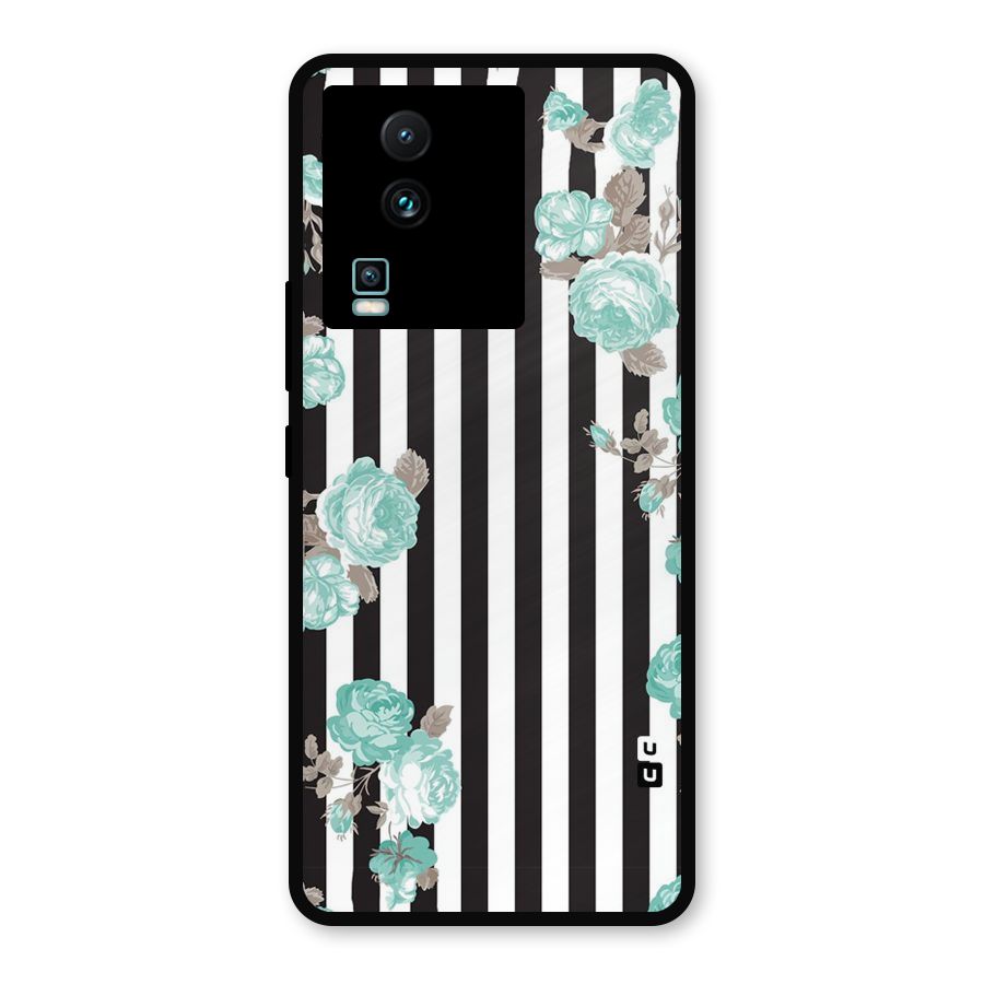 Stripes Bloom Metal Back Case for iQOO Neo 7