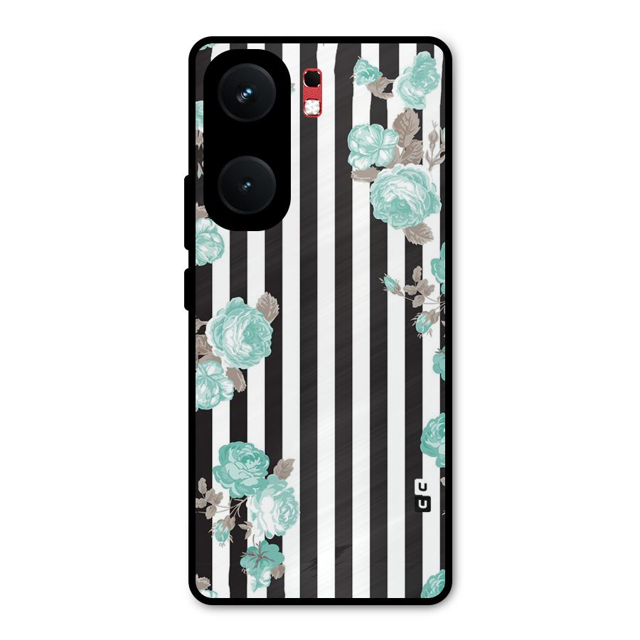 Stripes Bloom Metal Back Case for iQOO Neo 9 Pro