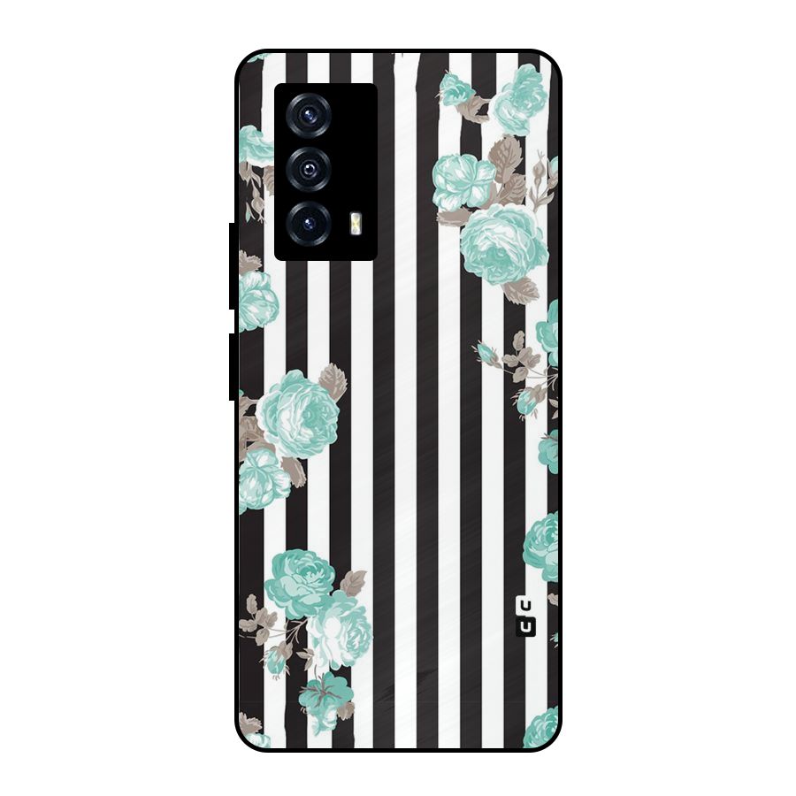 Stripes Bloom Metal Back Case for iQOO Z5
