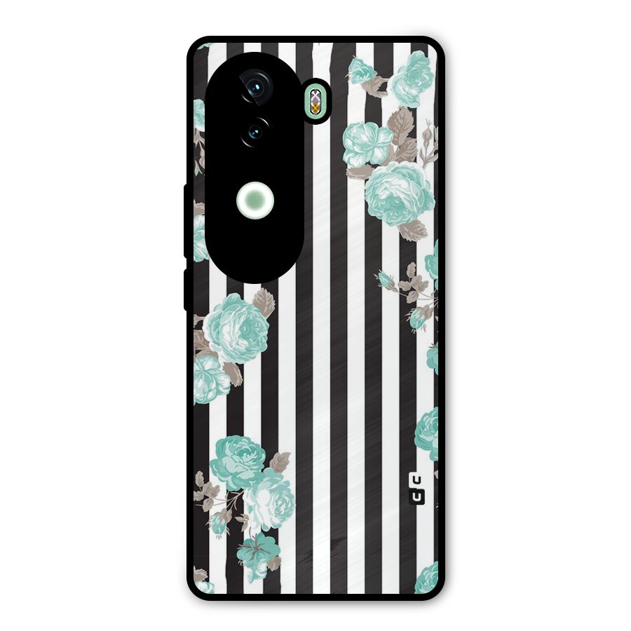 Stripes Bloom Metal Back Case for iQOO Z9s