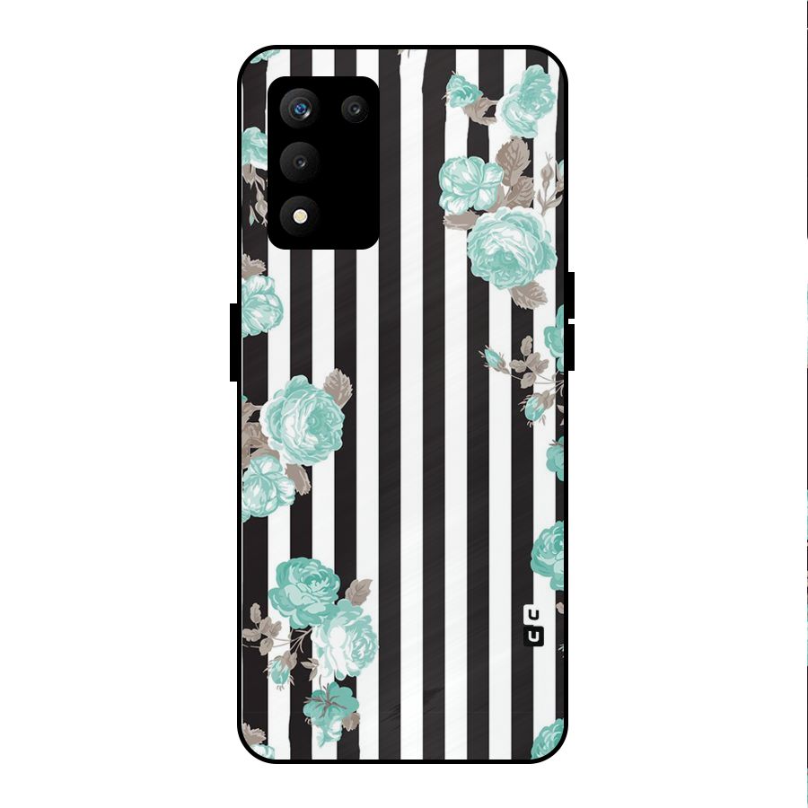 Stripes Bloom Metal Back Case for realme 9 5G SE