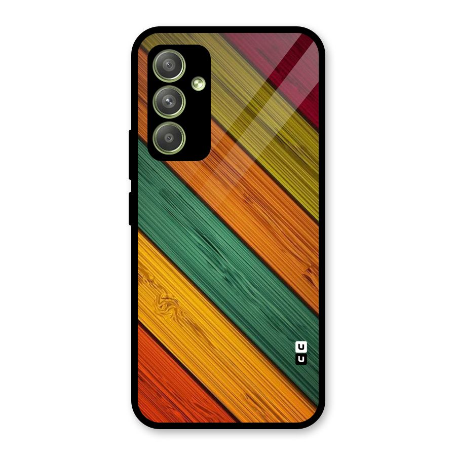 Stripes Classic Design Glass Back Case for Galaxy A54