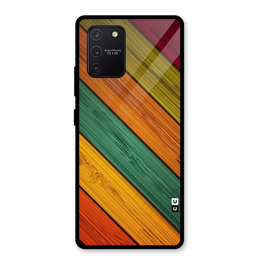 Stripes Classic Design Glass Back Case for Galaxy S10 Lite