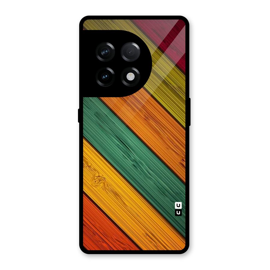 Stripes Classic Design Glass Back Case for OnePlus 11R