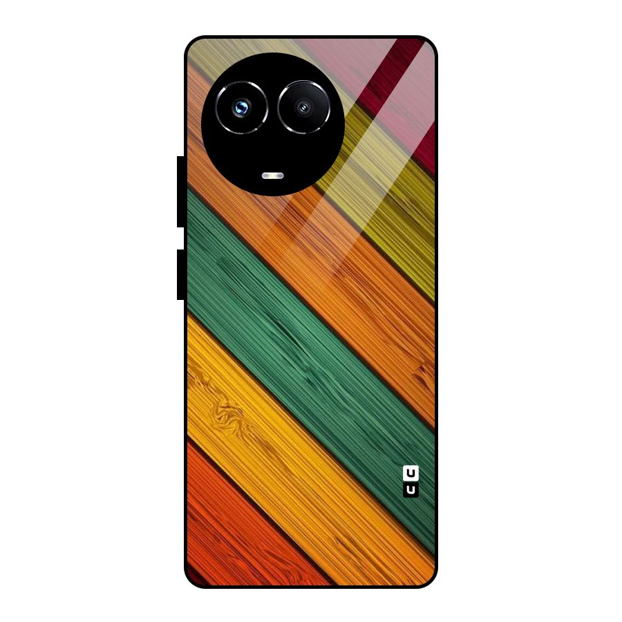 Stripes Classic Design Glass Back Case for Realme 11X