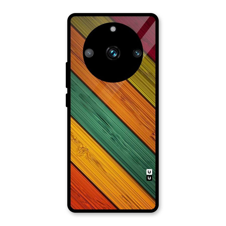 Stripes Classic Design Glass Back Case for Realme Narzo 60 Pro