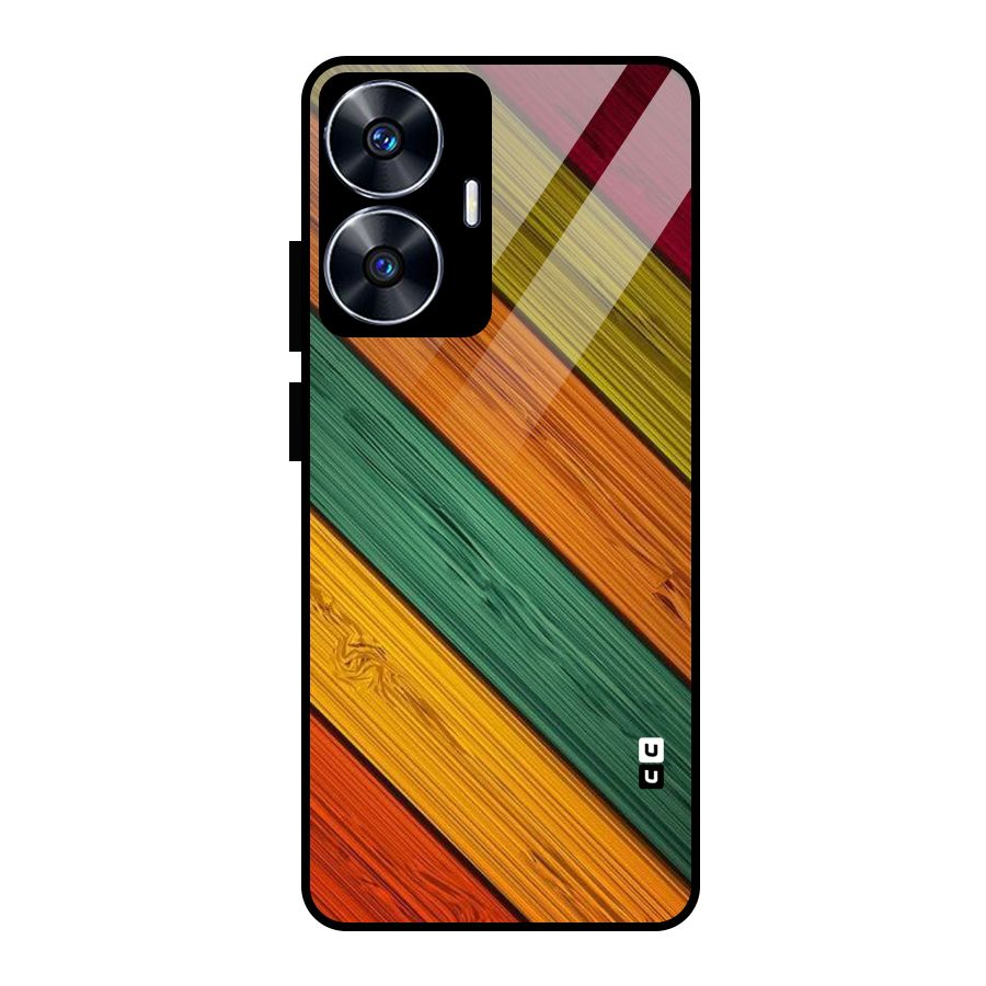 Stripes Classic Design Glass Back Case for Realme Narzo N55