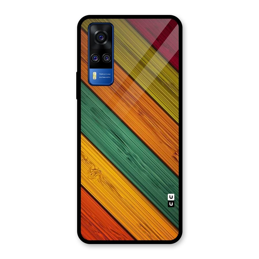 Stripes Classic Design Glass Back Case for Vivo Y31