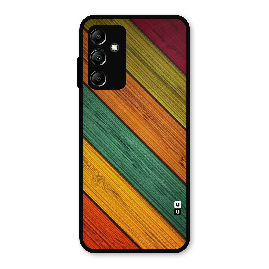 Stripes Classic Design Metal Back Case for Galaxy A14 5G