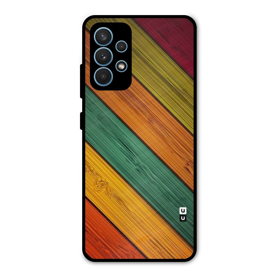 Stripes Classic Design Metal Back Case for Galaxy A32