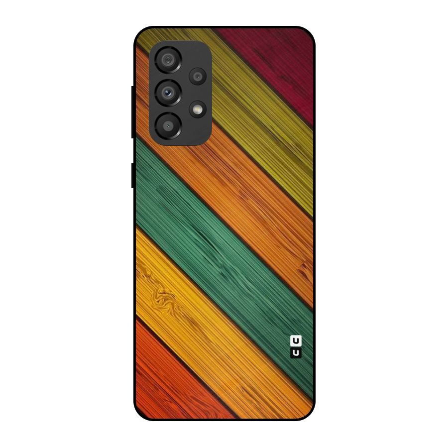 Stripes Classic Design Metal Back Case for Galaxy A33 5G