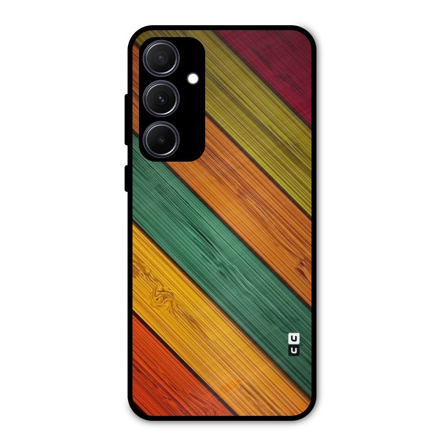 Stripes Classic Design Metal Back Case for Galaxy A35