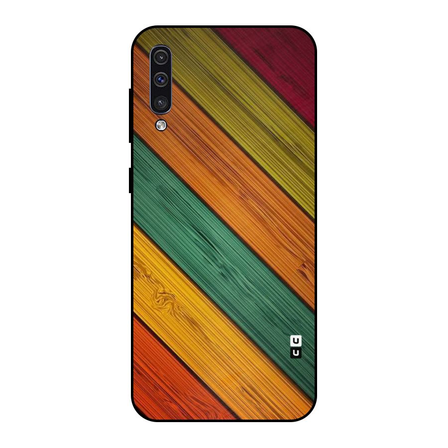 Stripes Classic Design Metal Back Case for Galaxy A50