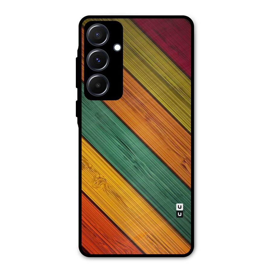 Stripes Classic Design Metal Back Case for Galaxy A55