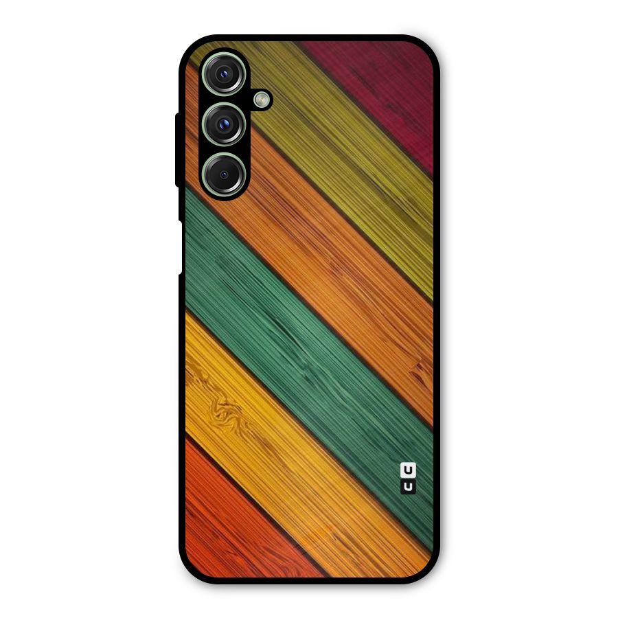 Stripes Classic Design Metal Back Case for Galaxy F34