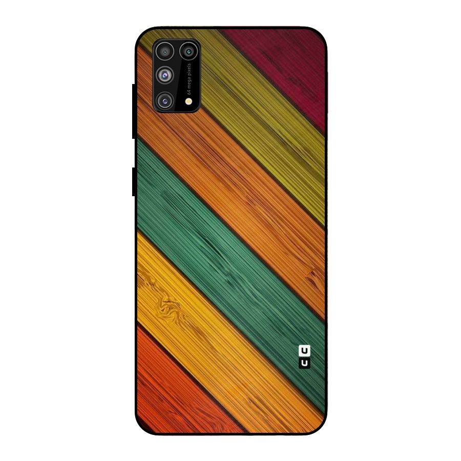 Stripes Classic Design Metal Back Case for Galaxy F41