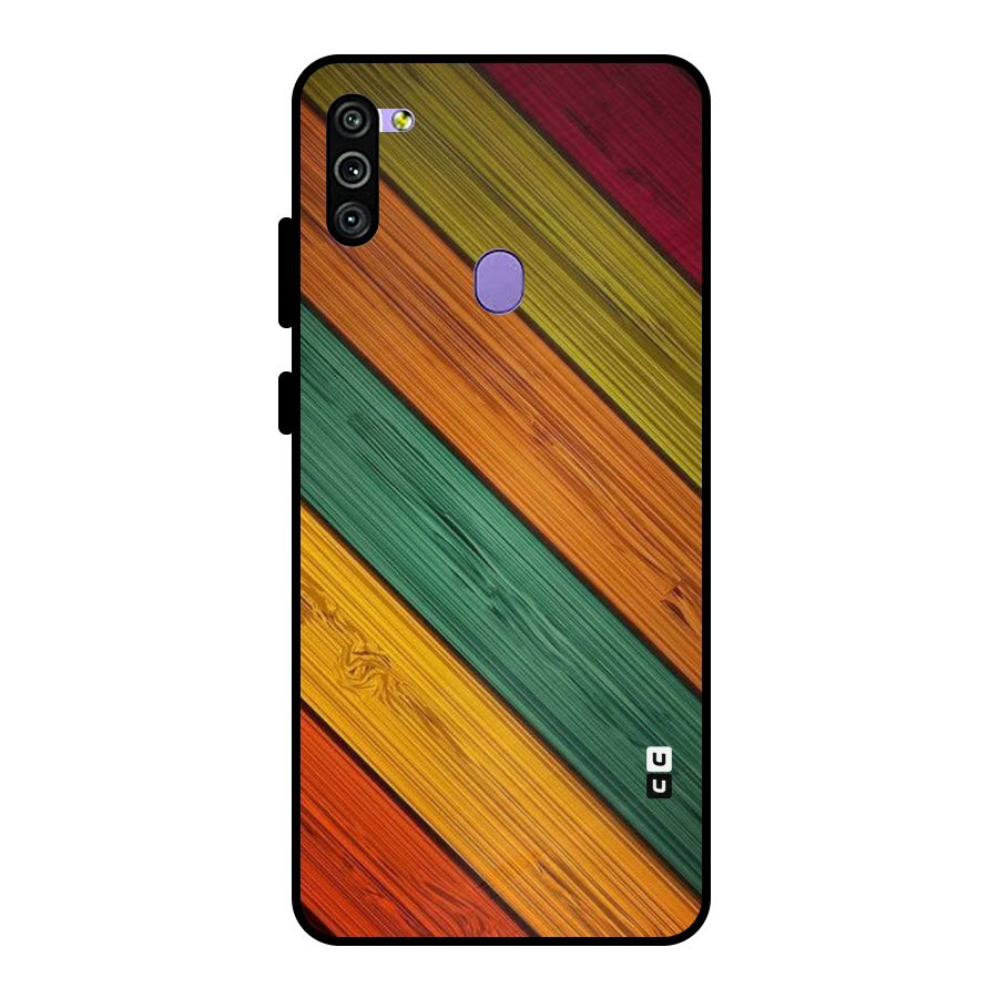 Stripes Classic Design Metal Back Case for Galaxy M11