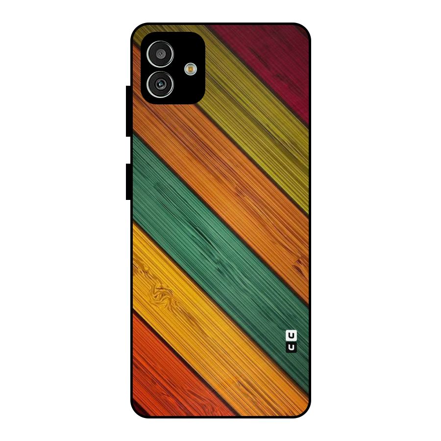 Stripes Classic Design Metal Back Case for Galaxy M13 5G