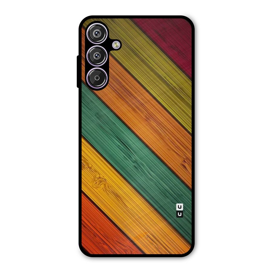 Stripes Classic Design Metal Back Case for Galaxy M15