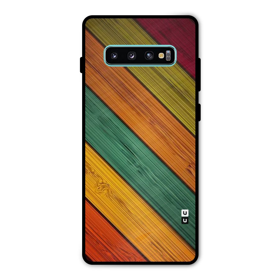 Stripes Classic Design Metal Back Case for Galaxy S10 Plus
