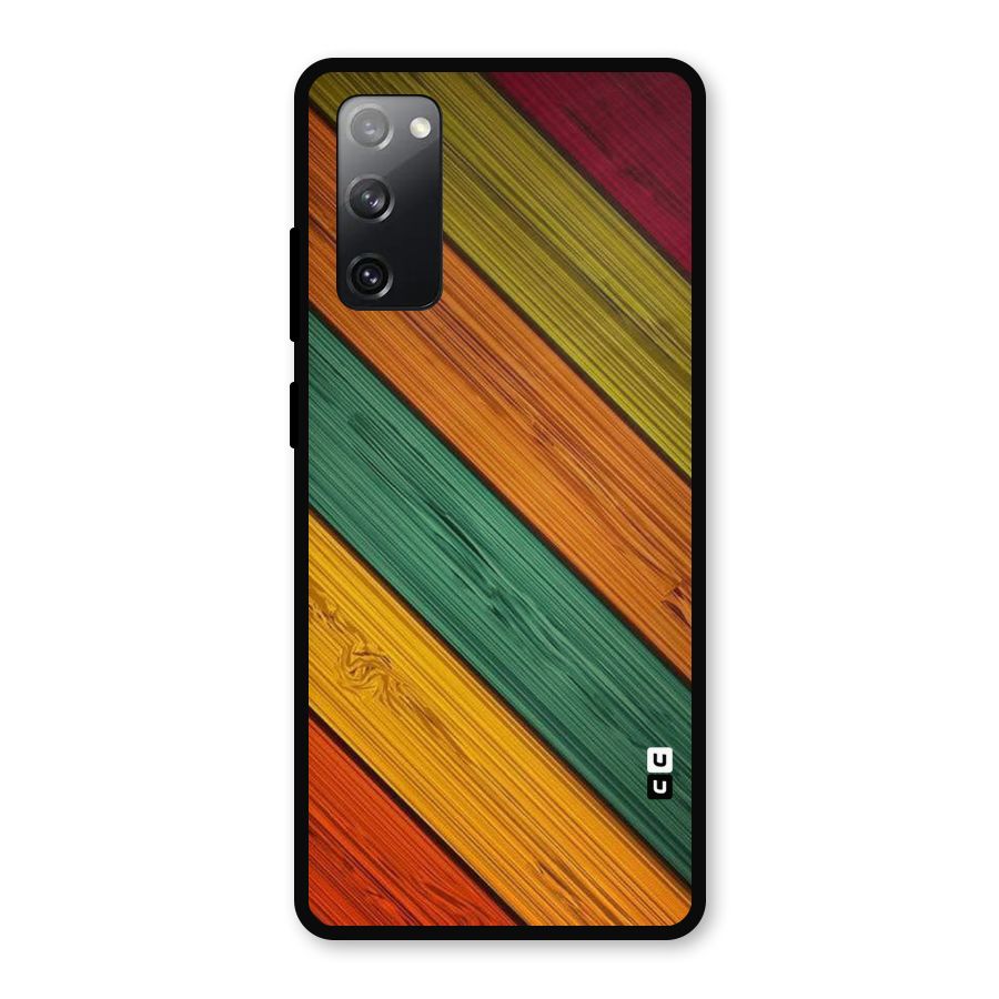 Stripes Classic Design Metal Back Case for Galaxy S20 FE 5G
