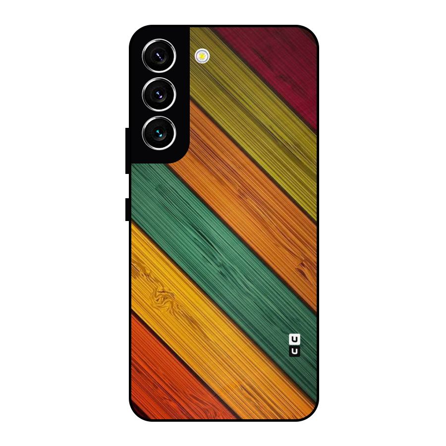 Stripes Classic Design Metal Back Case for Galaxy S22 5G