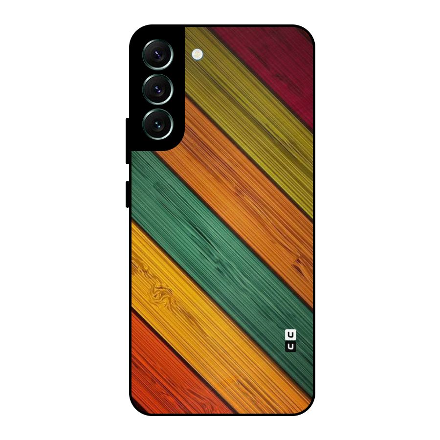 Stripes Classic Design Metal Back Case for Galaxy S22 Plus 5G