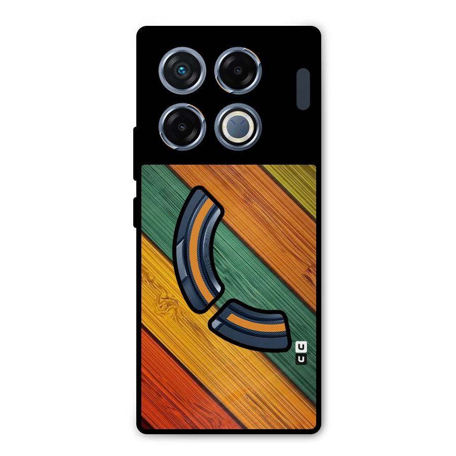 Stripes Classic Design Metal Back Case for Infinix GT 20 Pro