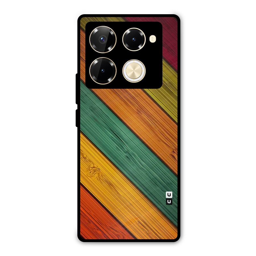 Stripes Classic Design Metal Back Case for Infinix Note 40 Pro Plus