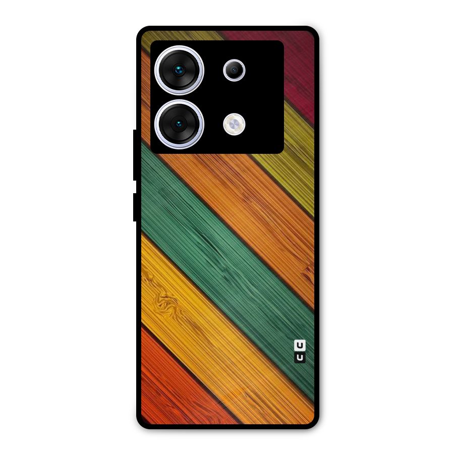 Stripes Classic Design Metal Back Case for Infinix Zero 30 5G