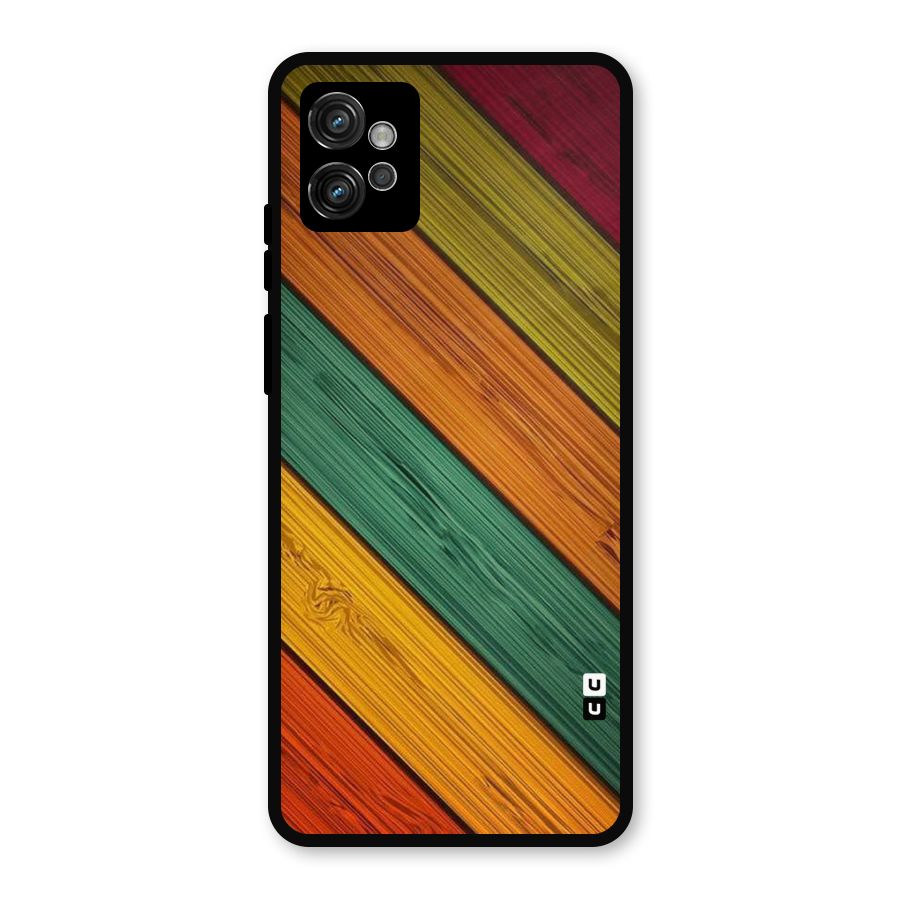 Stripes Classic Design Metal Back Case for Moto G32