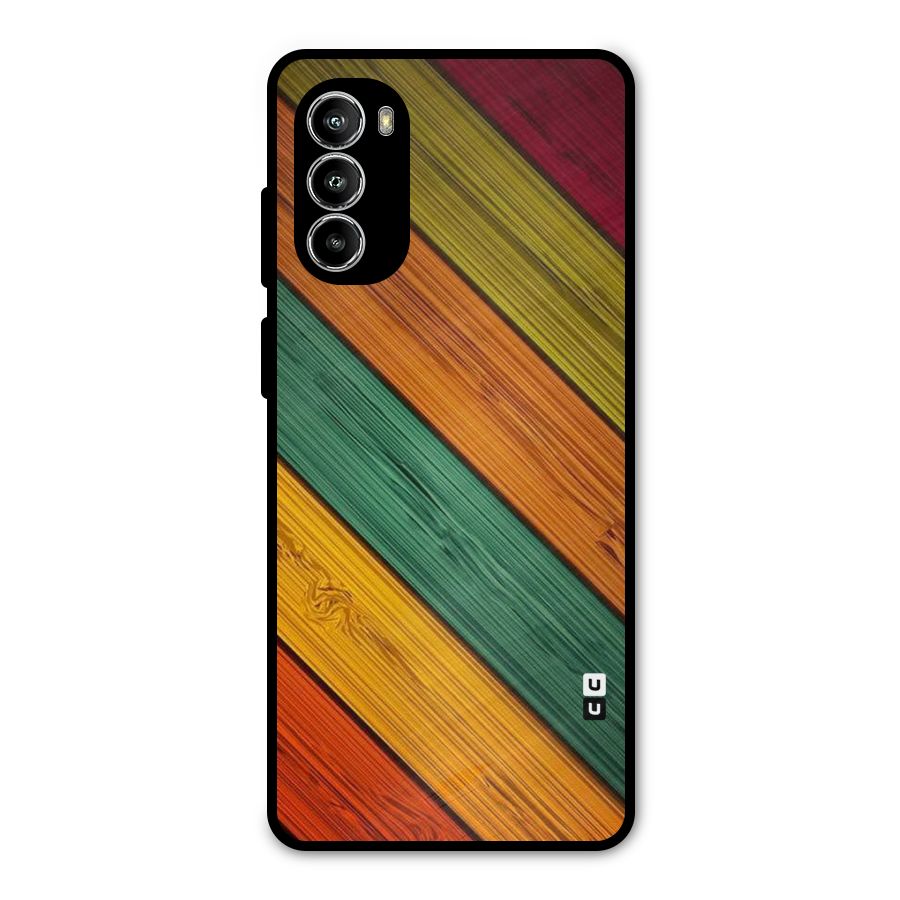 Stripes Classic Design Metal Back Case for Moto G52