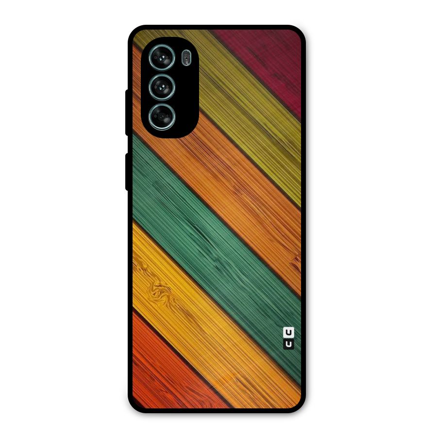 Stripes Classic Design Metal Back Case for Moto G62