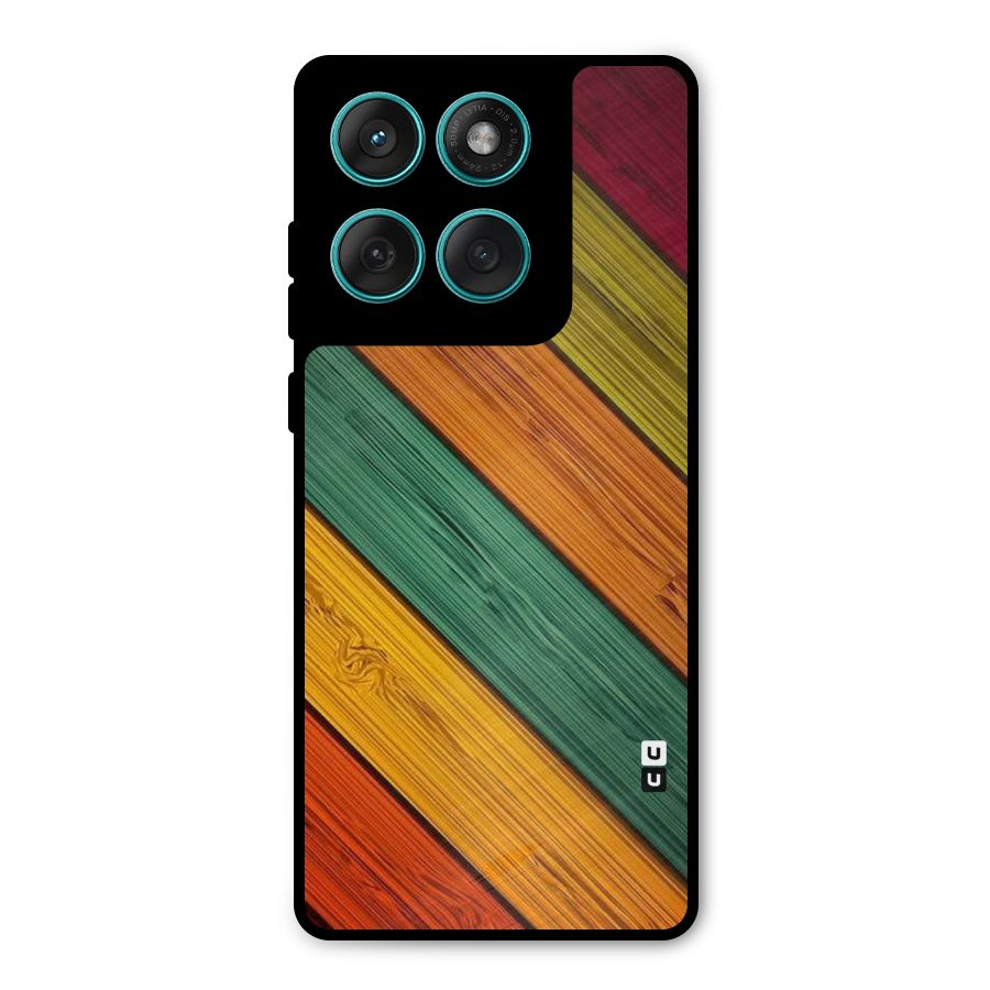 Stripes Classic Design Metal Back Case for Motorola Edge 60 Fusion