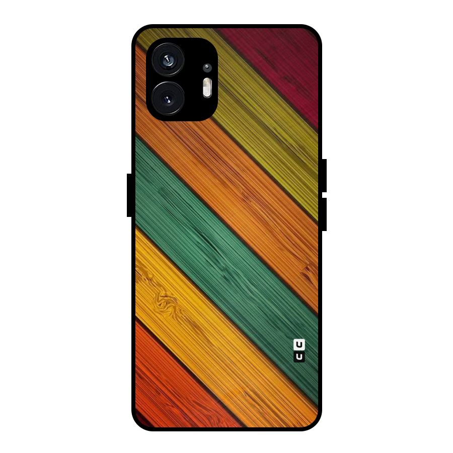 Stripes Classic Design Metal Back Case for Nothing Phone 2