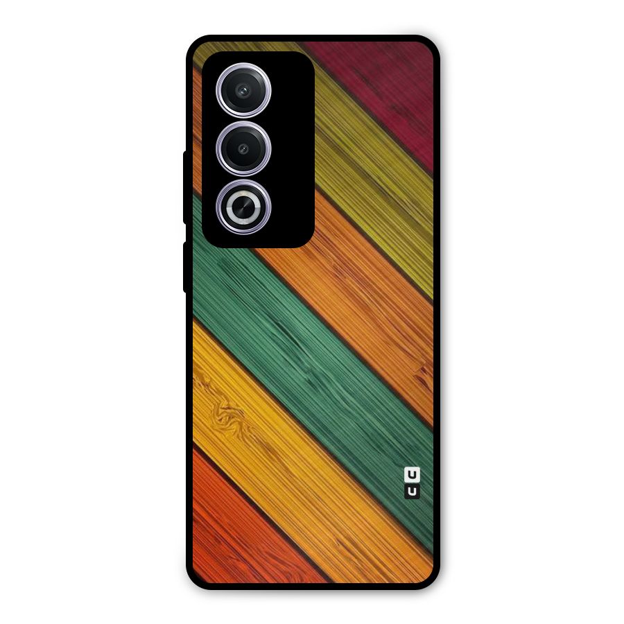 Stripes Classic Design Metal Back Case for Oppo A3 Pro