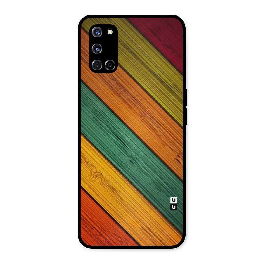 Stripes Classic Design Metal Back Case for Oppo A52
