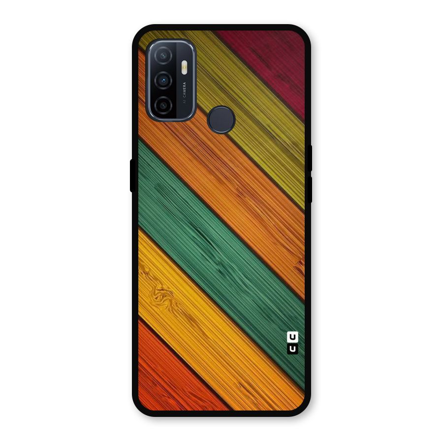 Stripes Classic Design Metal Back Case for Oppo A53